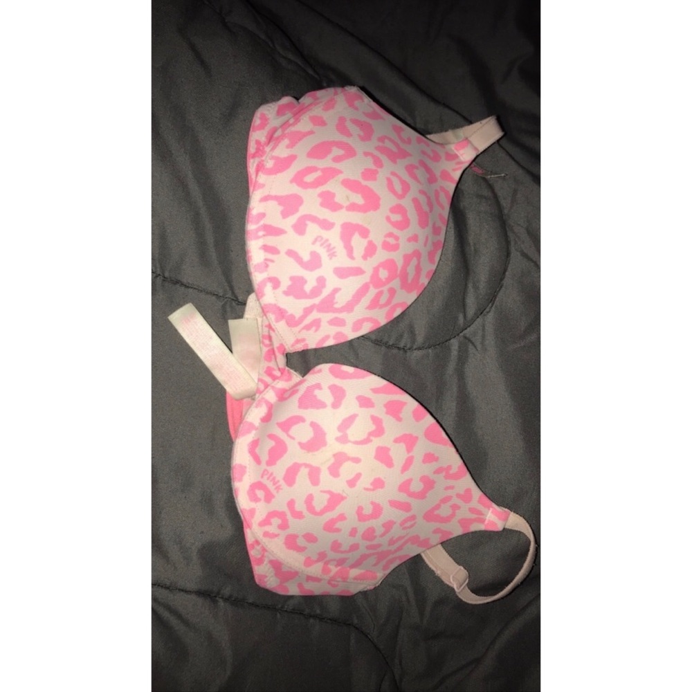 Pink push up bra